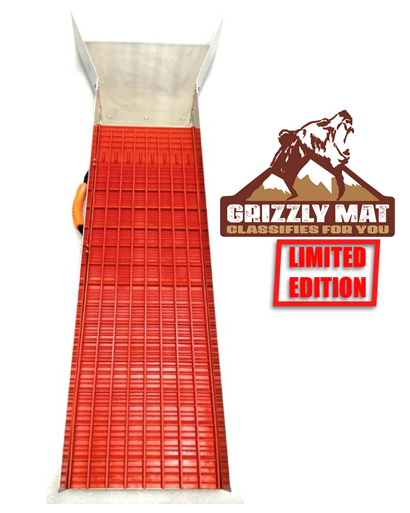 Limited Edition: GRIZZLY MAT -- orange --- KOMPLETTE WASCHRINNE --- 119,5 cm lang - 25,6 cm breit -- Trichter 45 cm breit