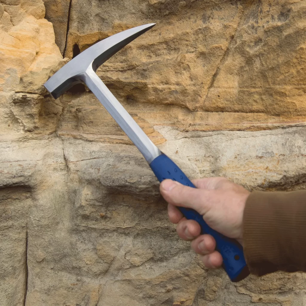Estwing Geologenhammer / Pickhammer mit blauem Vinylgriff E3-22P