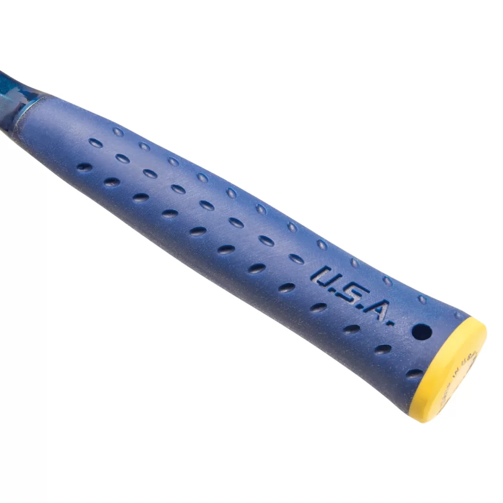 Estwing Geologenhammer / Pickhammer mit blauem Vinylgriff (grosse Schlagfläche)  E6-24PC