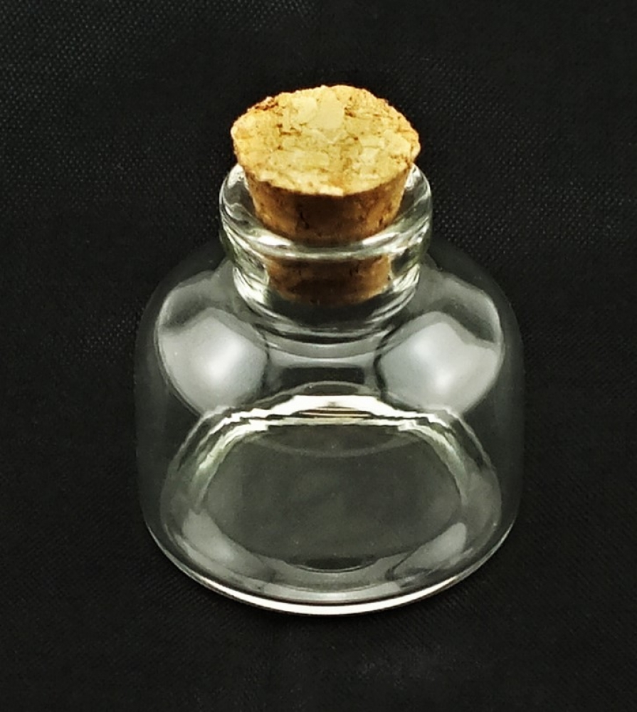 Sammelglas - klar - 10 ml - für ca. 100 Gramm Gold - Stopfen aus Kork